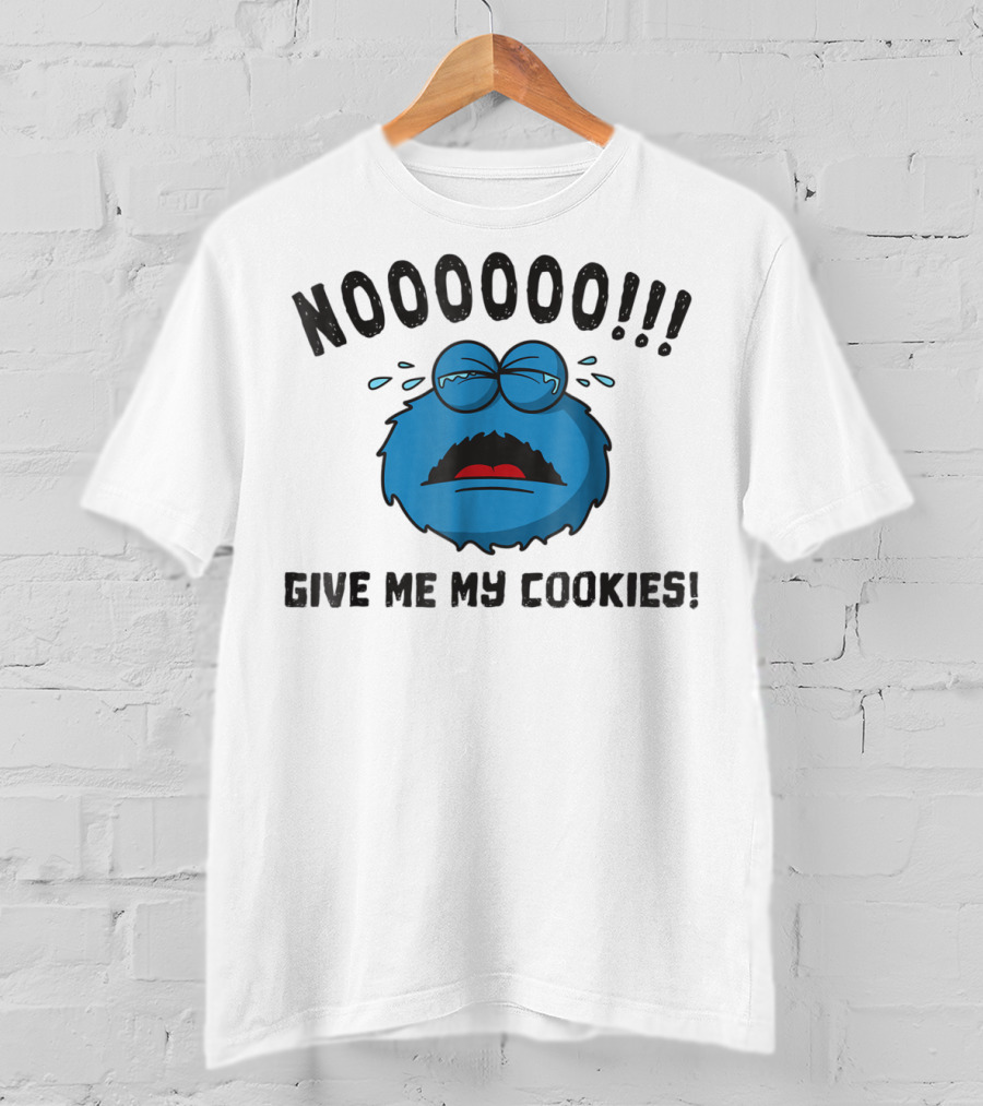No More Cookies Monster Noooo Give Me My Cookies GDPR T-Shirt