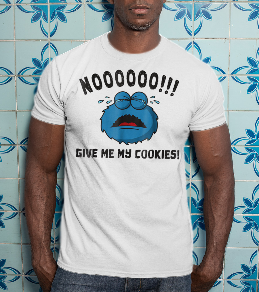 No More Cookies Monster Noooo Give Me My Cookies GDPR T-Shirt