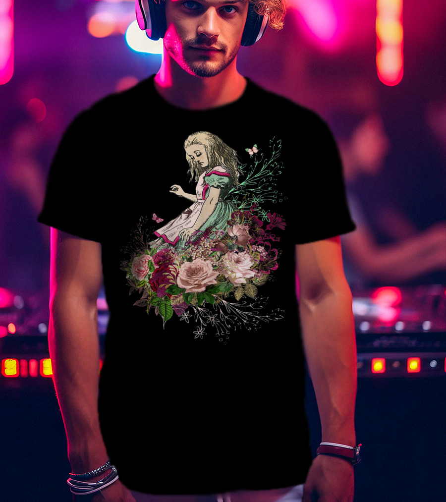 Alice In Wonderland Floral Bouquet T-Shirt