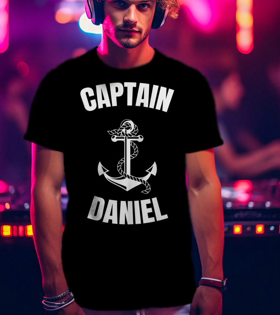 Captain Daniel Anchor Nautical Boat Captain T-Shirt