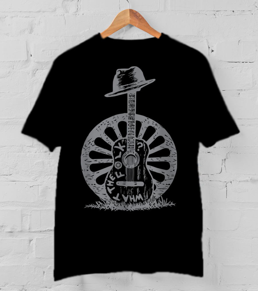 Todd Snider What The Folk Guitar Hat Wheel T-Shirt