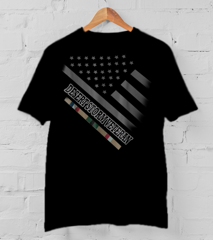 Desert Storm Veteran American Flag And Service T-Shirt