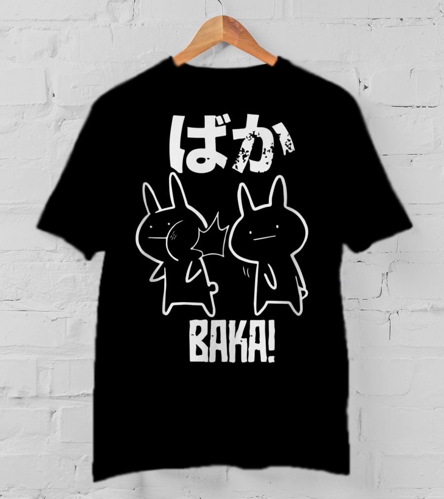 Baka Cute Anime Manga Japanese Word Funny Comic Style Characters T-Shirt