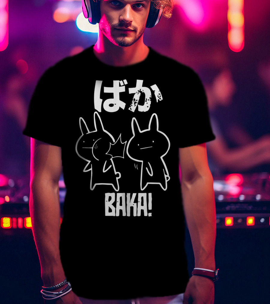 Baka Cute Anime Manga Japanese Word Funny Comic Style Characters T-Shirt