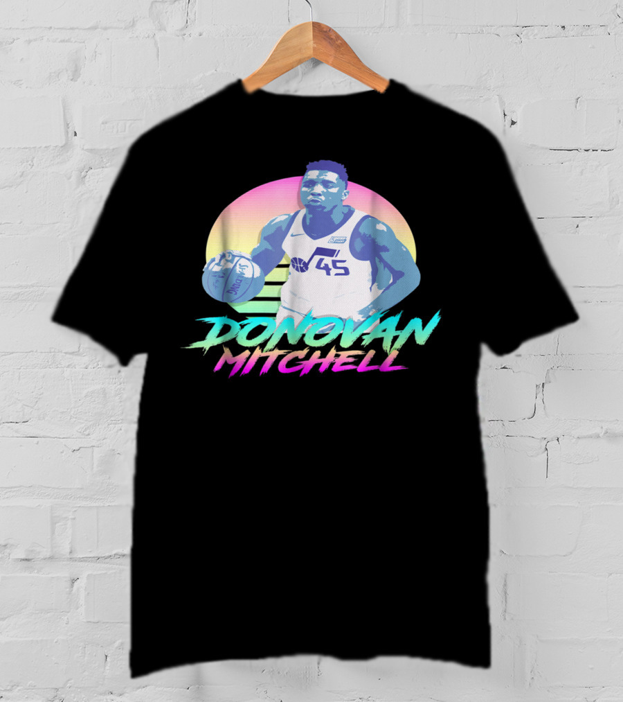 Donovan Mitchell Retro Jazz 45 Aesthetic T-Shirt