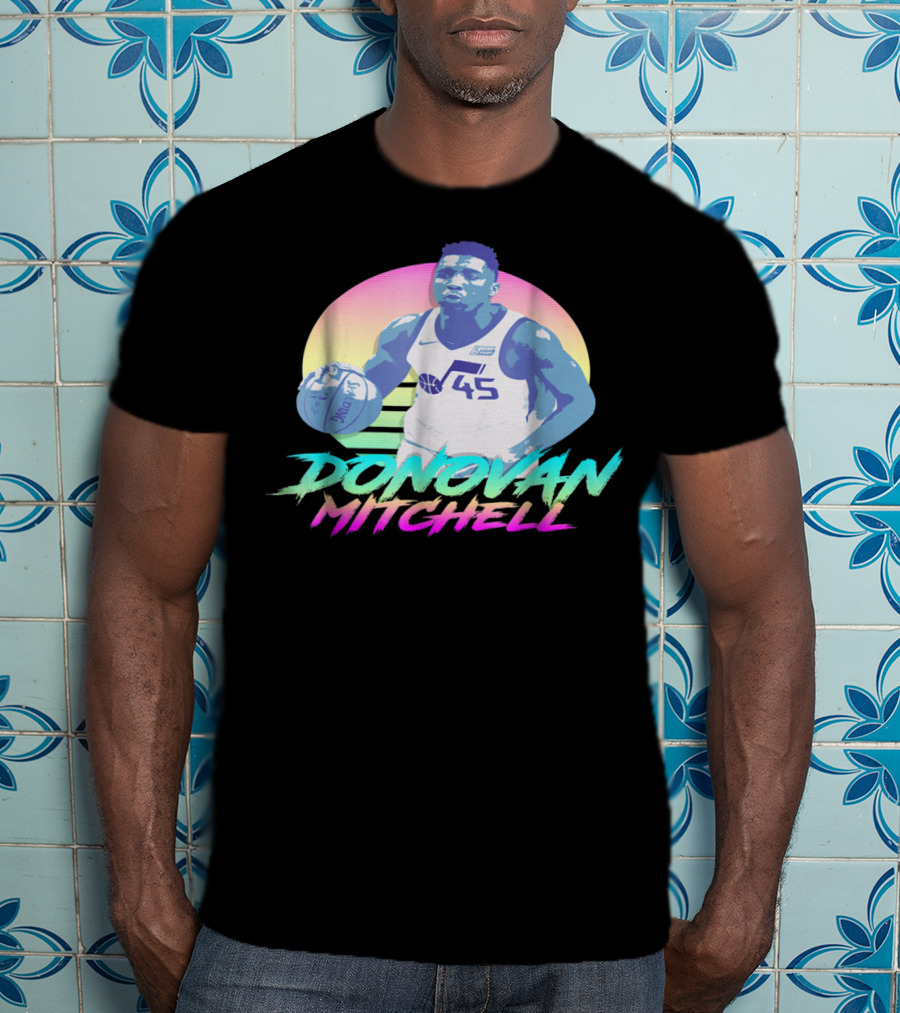 Donovan Mitchell Retro Jazz 45 Aesthetic T-Shirt