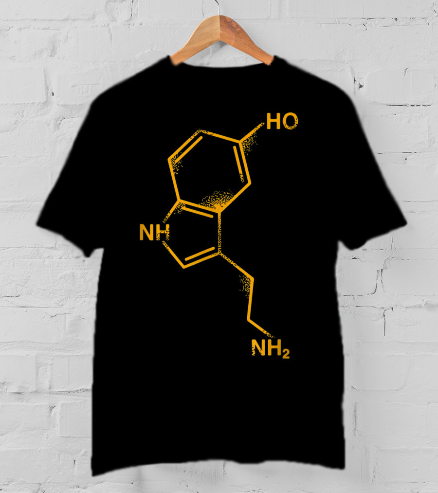Happiness Serotonin Molecule Chemistry Science T-Shirt