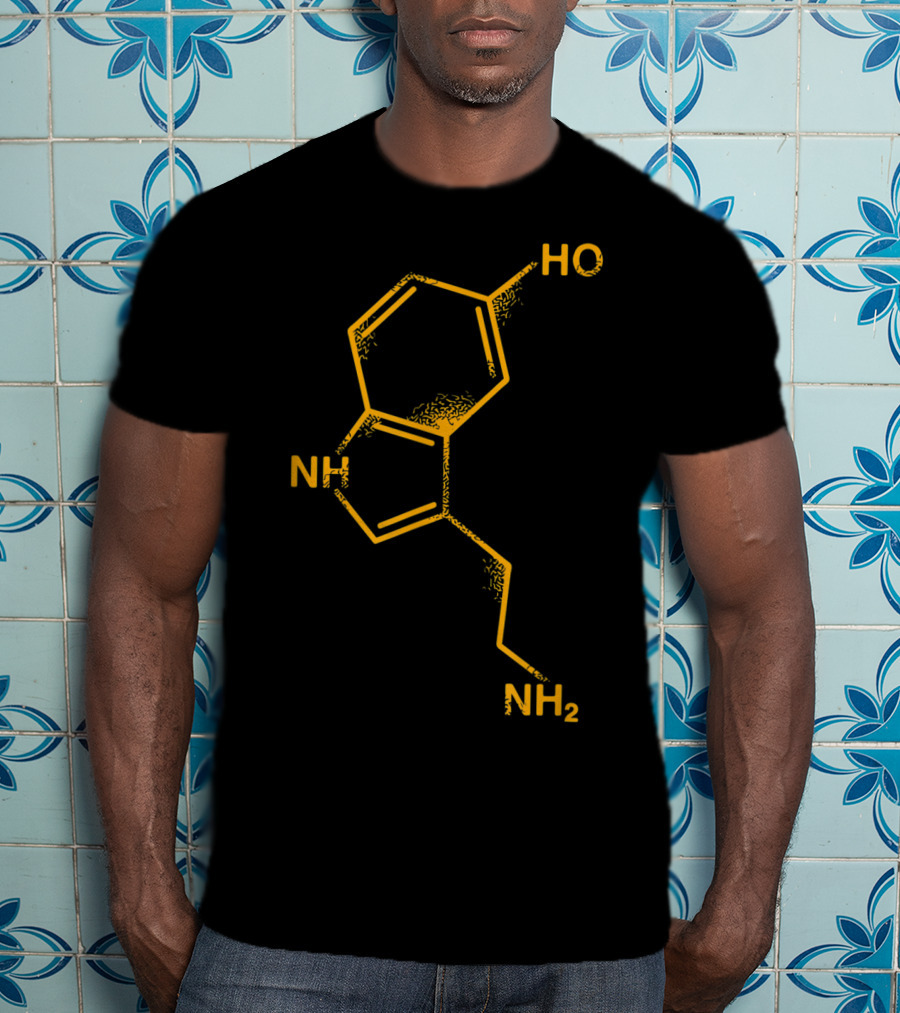 Happiness Serotonin Molecule Chemistry Science T-Shirt