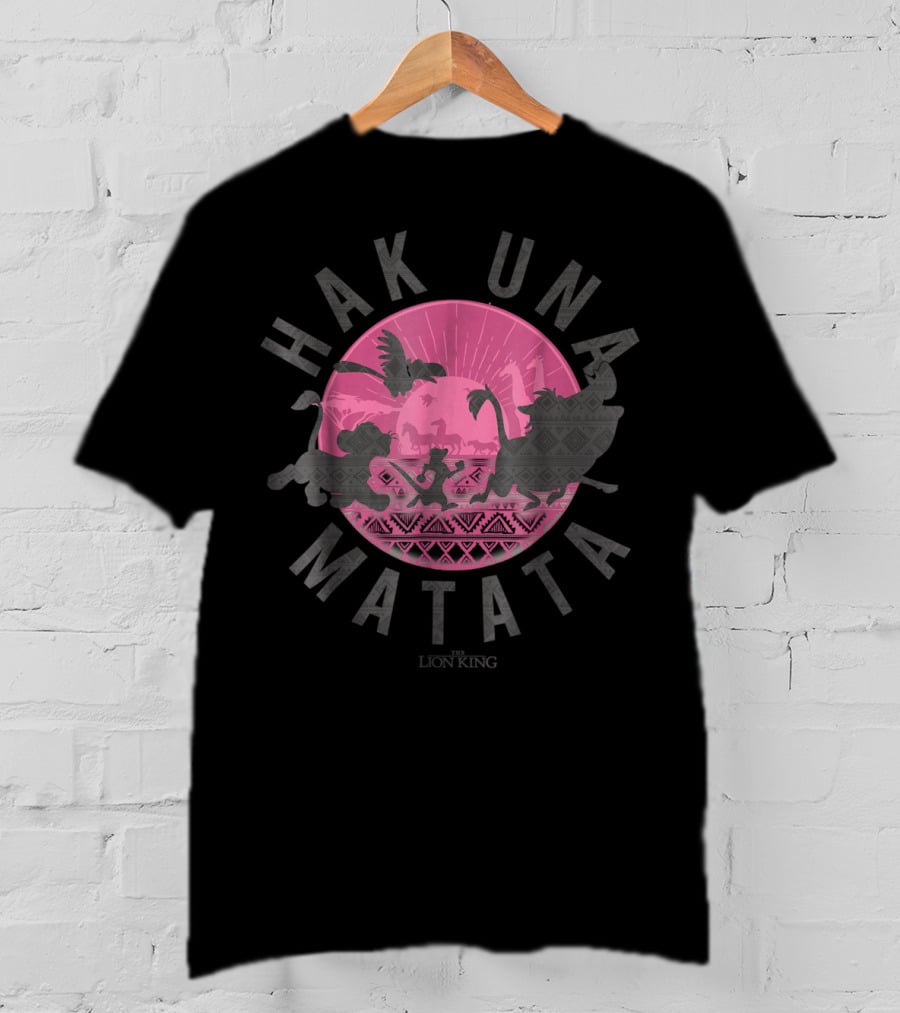 Disney Lion King Hakuna Matata Silhouette Circle T-Shirt