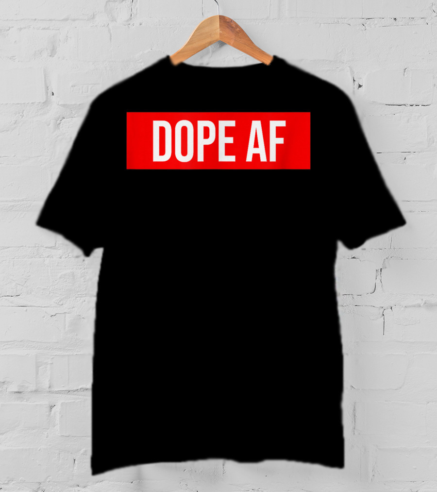 Dope AF Bold Red Rectangle T-Shirt