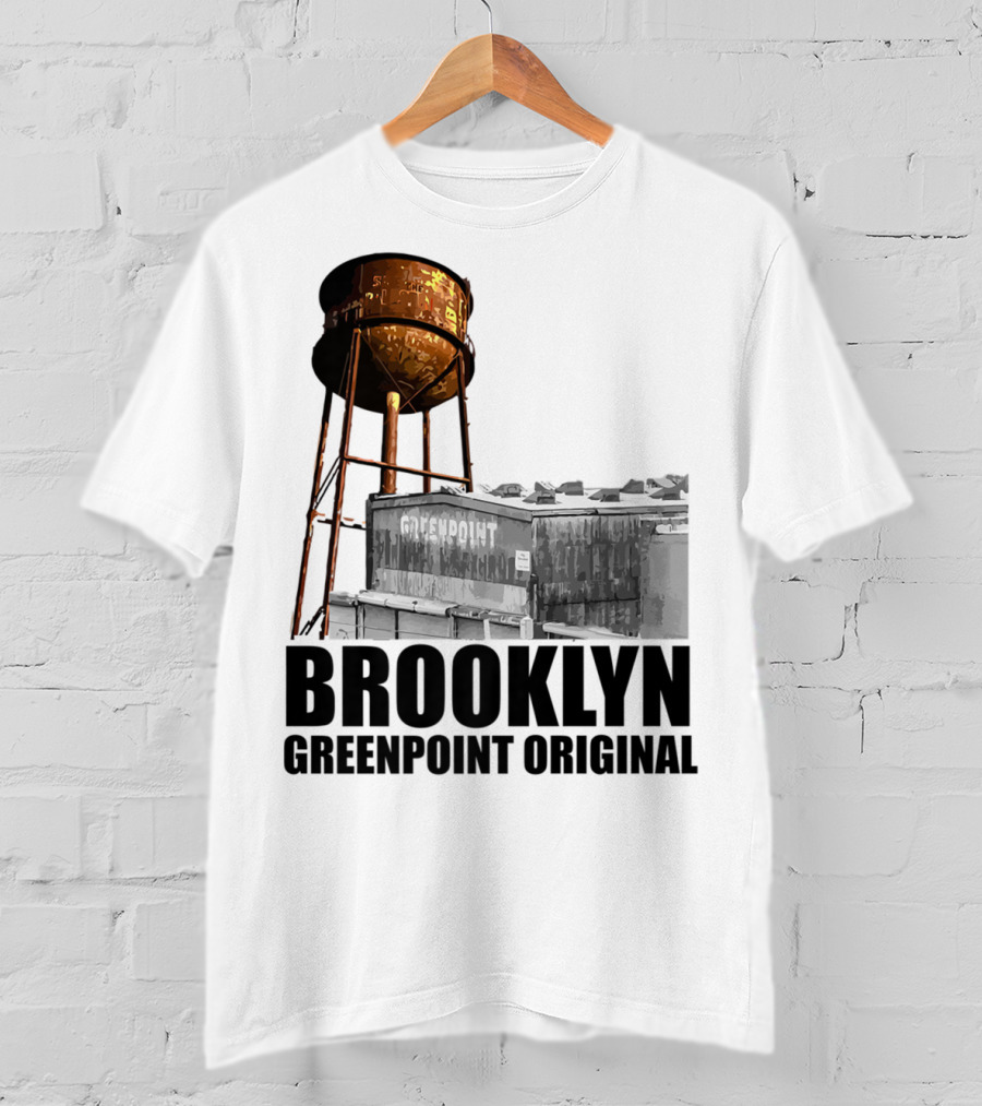 Brooklyn Greenpoint Original Water Tower Skyline T-Shirt