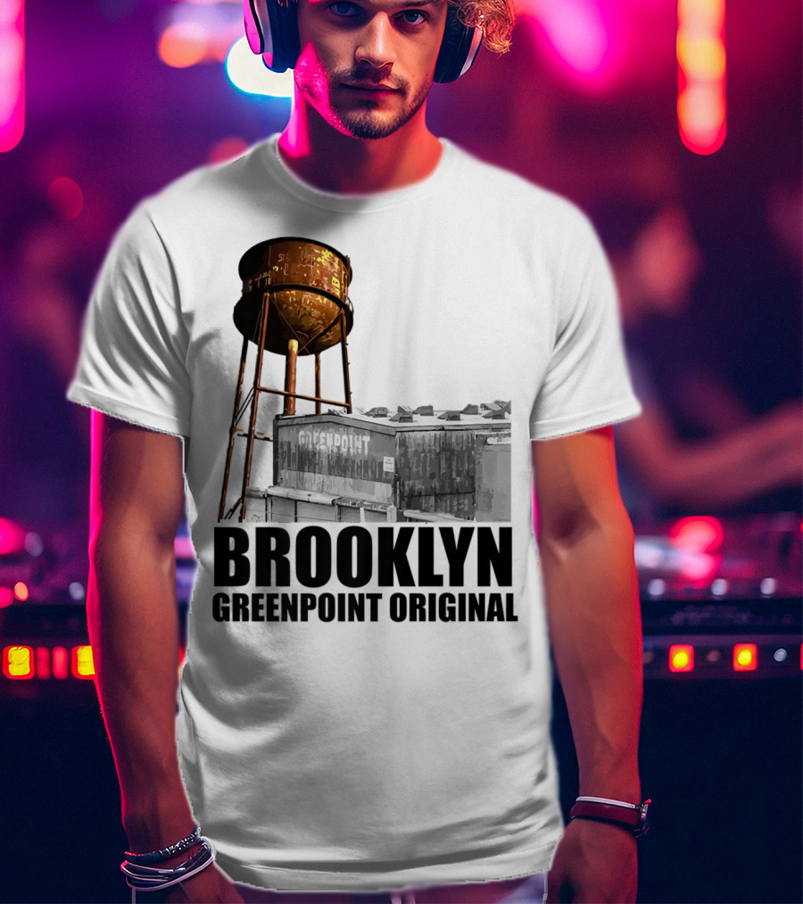 Brooklyn Greenpoint Original Water Tower Skyline T-Shirt