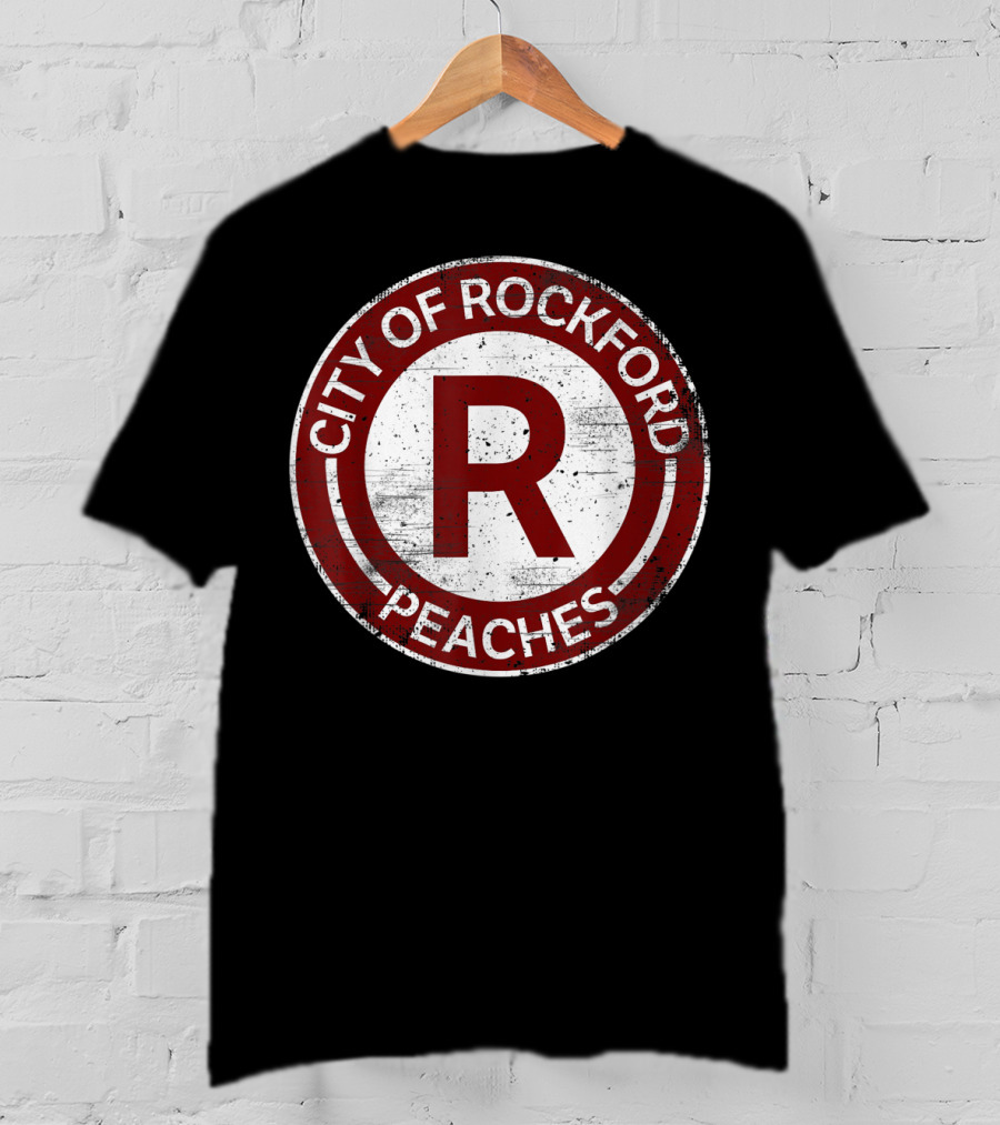 City Of Rockford Peaches Feminist Baseball T-Shirt