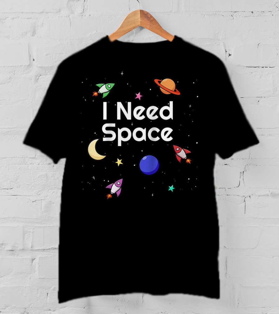 I Need Space Planets Solar System Science Rockets Raglan Baseball T-Shirt