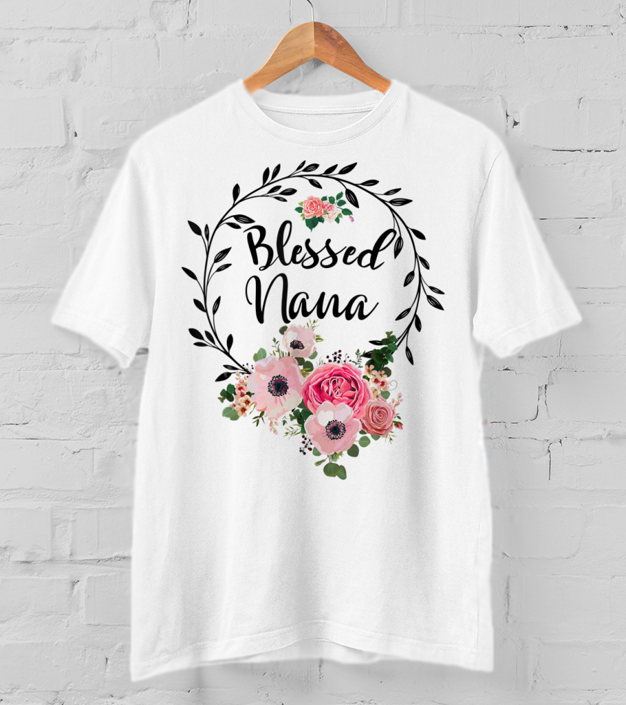 Blessed Nana Mother's Day Floral T-Shirt