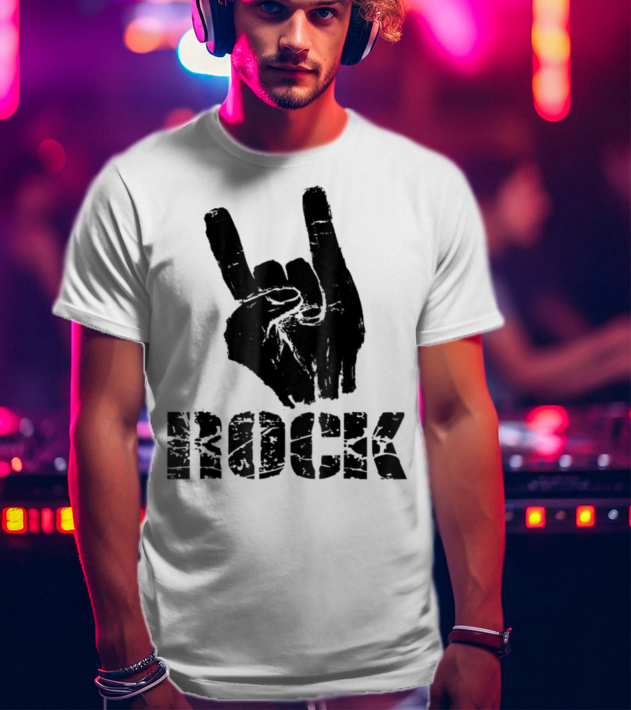 Born To Be Rock Star Hand Horns Rock Gesture T-Shirt