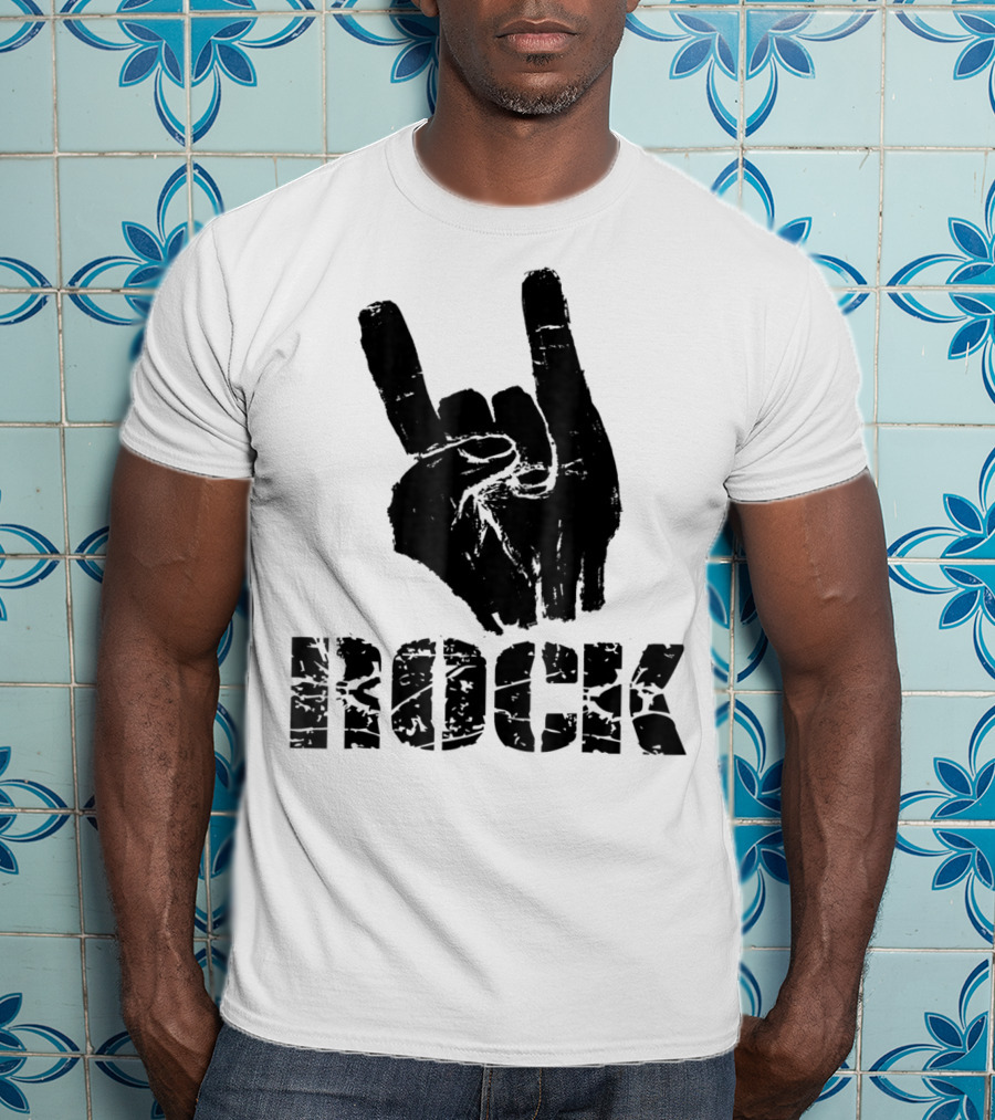 Born To Be Rock Star Hand Horns Rock Gesture T-Shirt