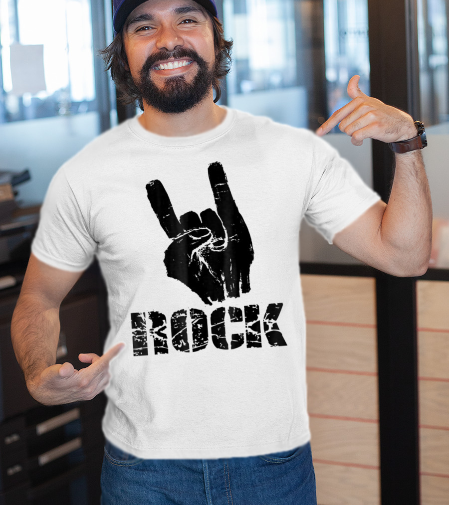 Born To Be Rock Star Hand Horns Rock Gesture T-Shirt