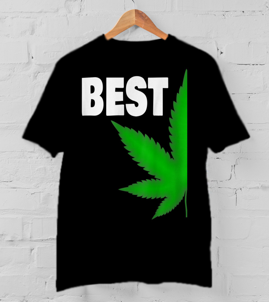 Couple Matching Best Buds BFF Marijuana Leaf Best T-Shirt