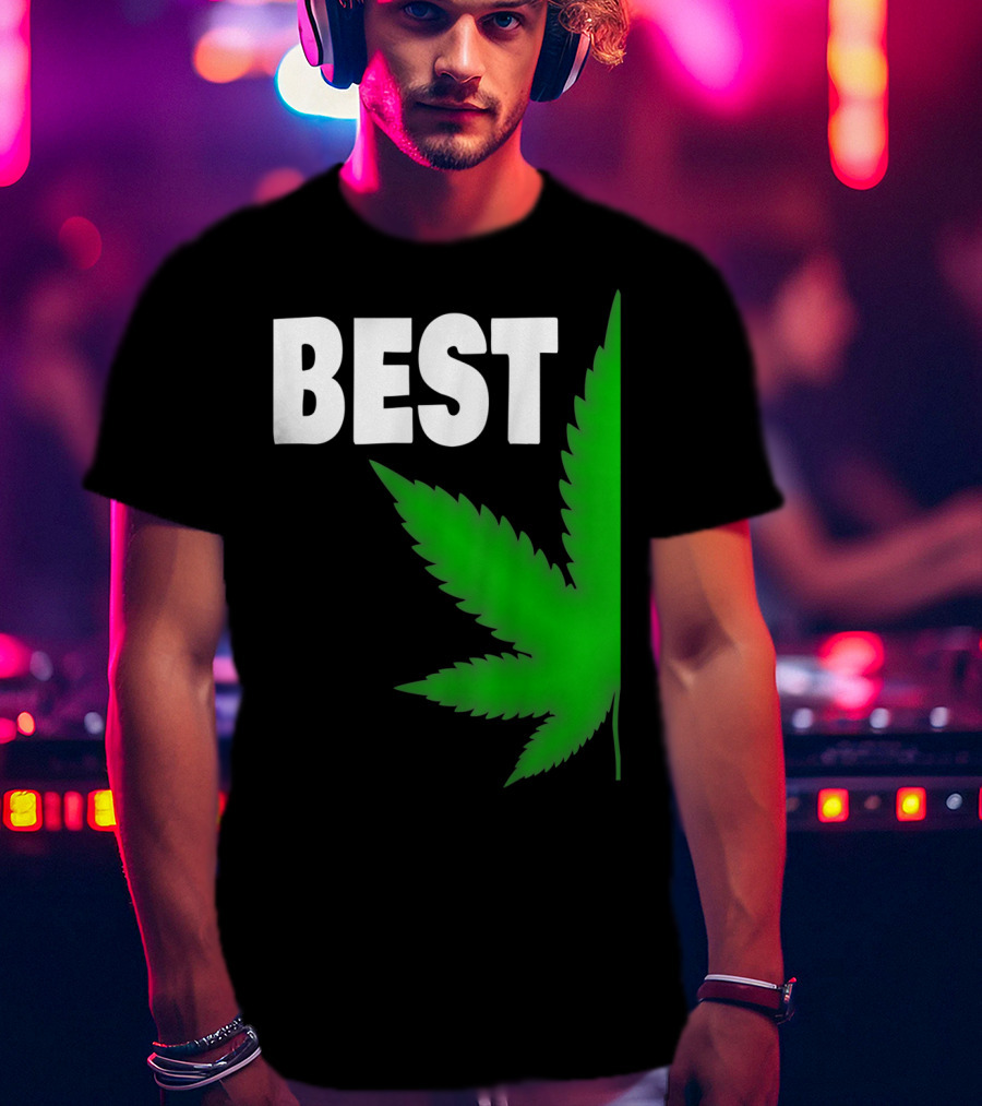 Couple Matching Best Buds BFF Marijuana Leaf Best T-Shirt