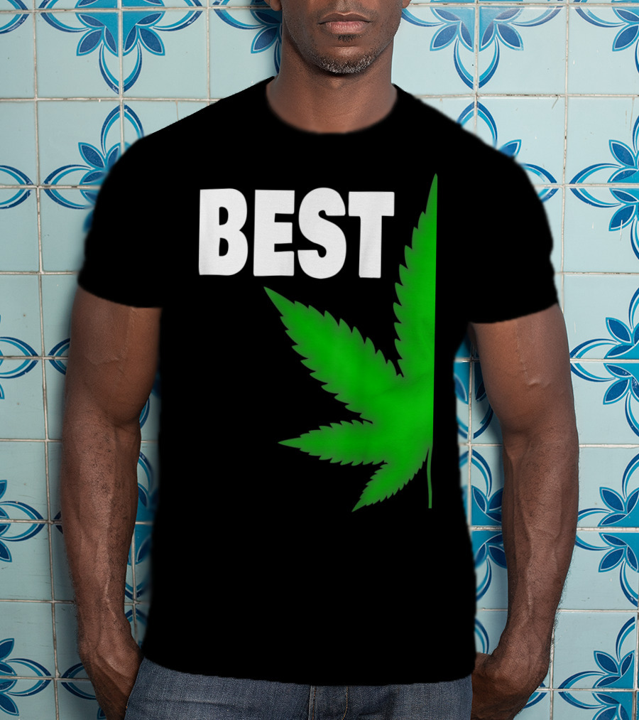 Couple Matching Best Buds BFF Marijuana Leaf Best T-Shirt