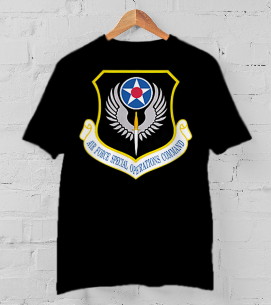 Air Force Special Operations Command AFSOC Wings And Sword Emblem T-Shirt