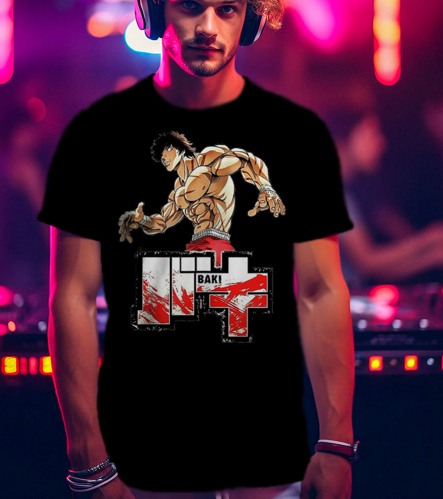 Baki Otaku Muscle Fighter Anime Character T-Shirt