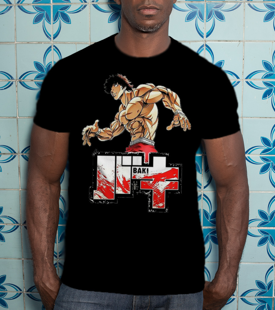 Baki Otaku Muscle Fighter Anime Character T-Shirt