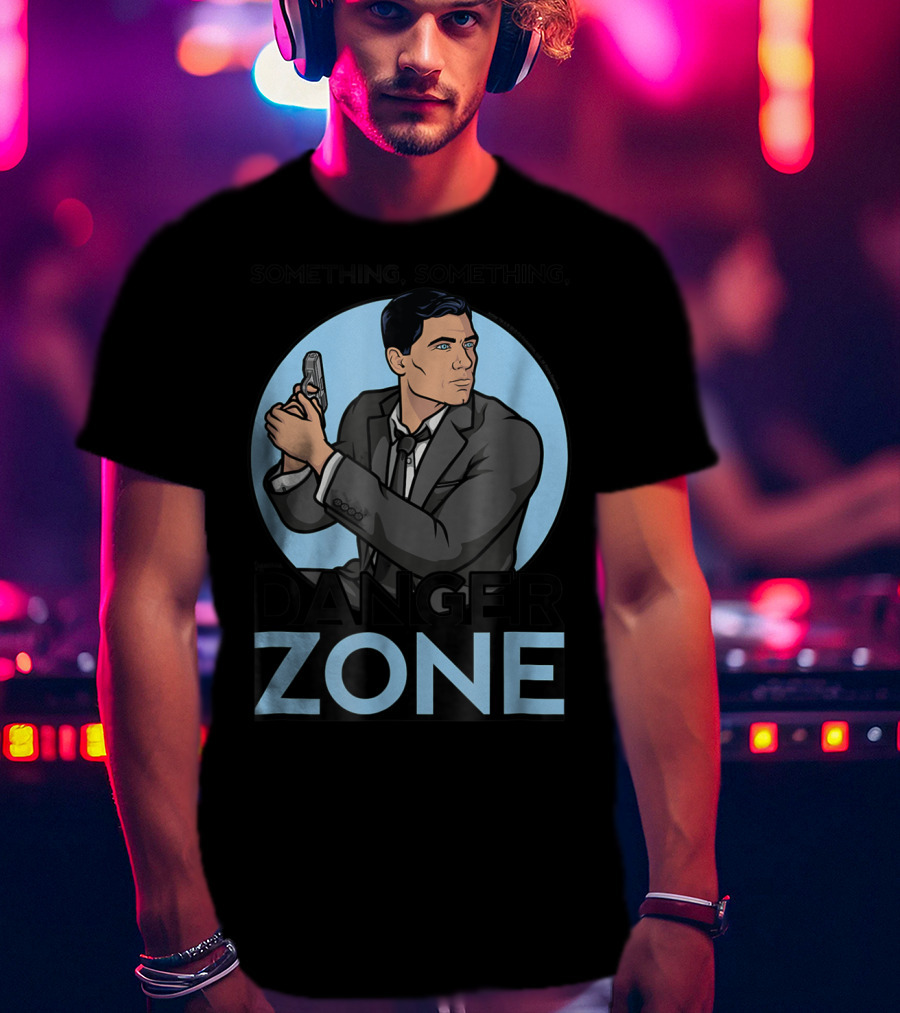 Archer Something Something Danger Zone Agent With Gun T-Shirt
