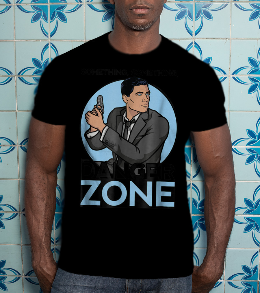 Archer Something Something Danger Zone Agent With Gun T-Shirt