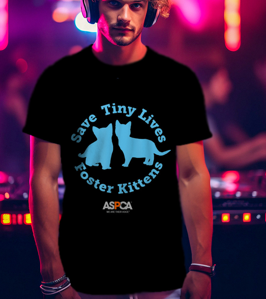 ASPCA Save Tiny Lives Foster Kittens Blue T-Shirt