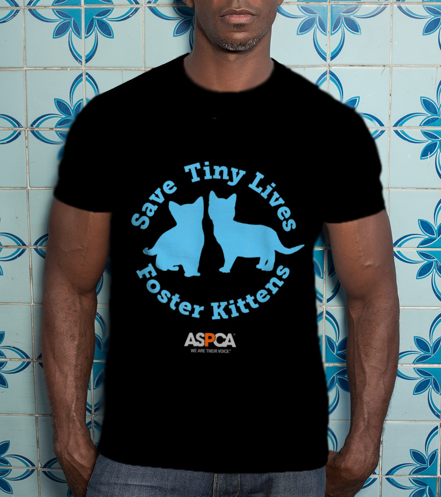 ASPCA Save Tiny Lives Foster Kittens Blue T-Shirt