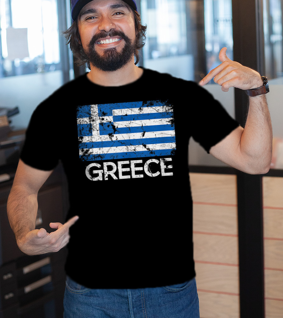 Greece Vintage Flag Greek Design Made In Greece T-Shirt