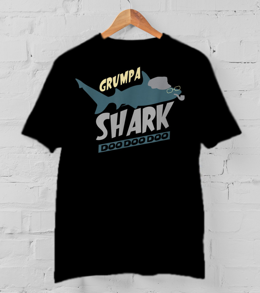 Grumpa Shark Doo Doo Doo Funny Grandpa T-Shirt
