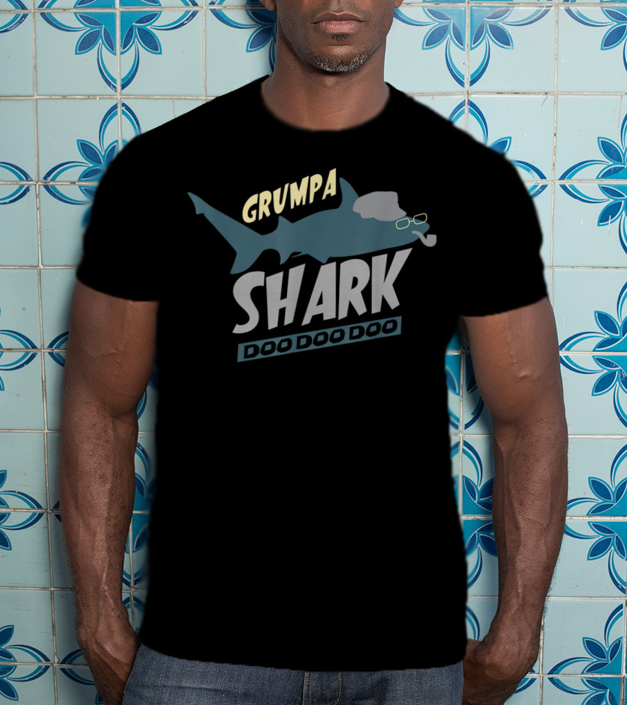 Grumpa Shark Doo Doo Doo Funny Grandpa T-Shirt
