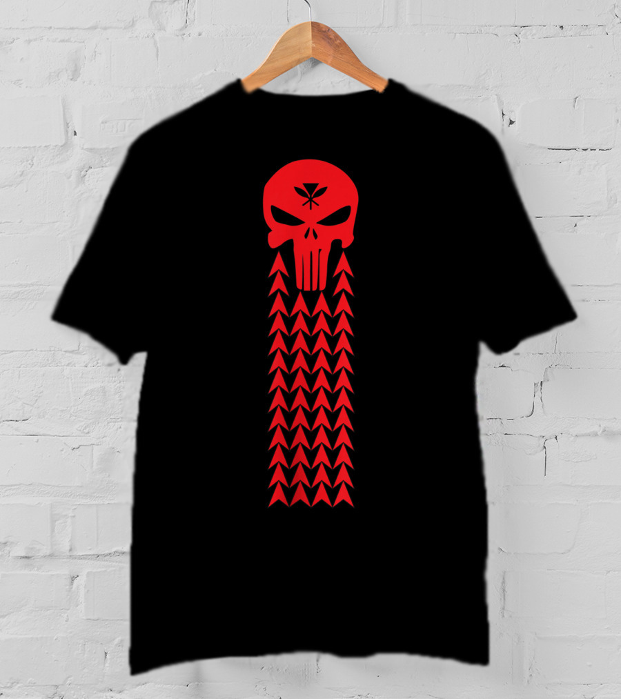 Hawaiian Islands Tribal Hawaii Punisher Skullái T-Shirt