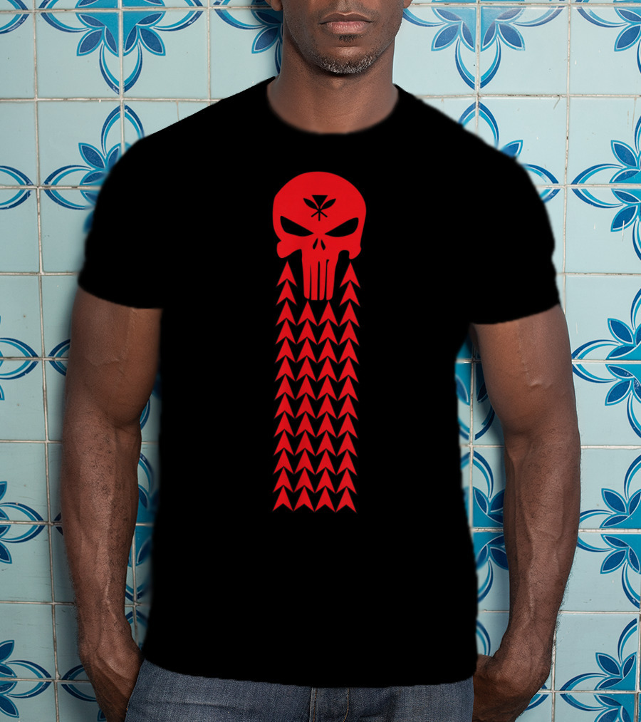 Hawaiian Islands Tribal Hawaii Punisher Skullái T-Shirt