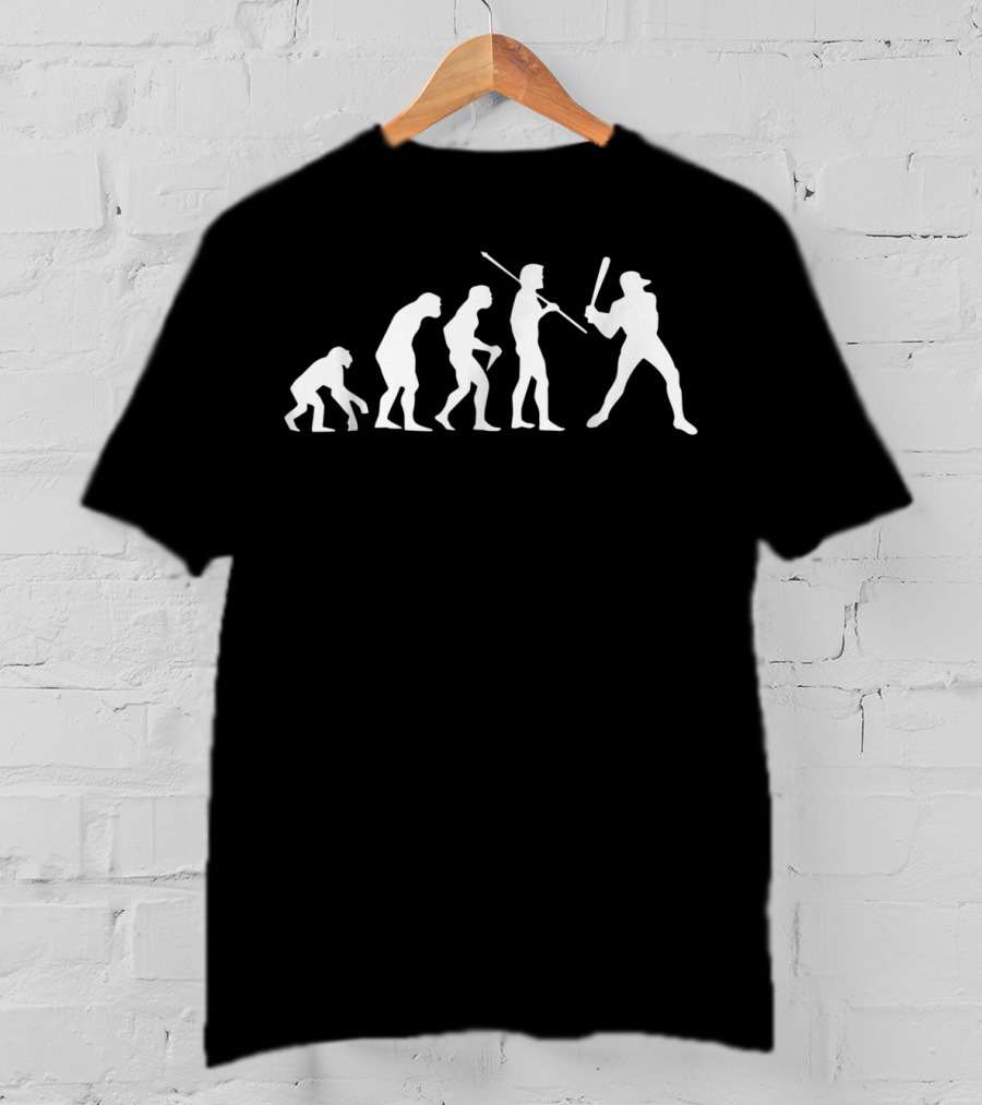 Evolution Of Baseball Player T-Shirt
