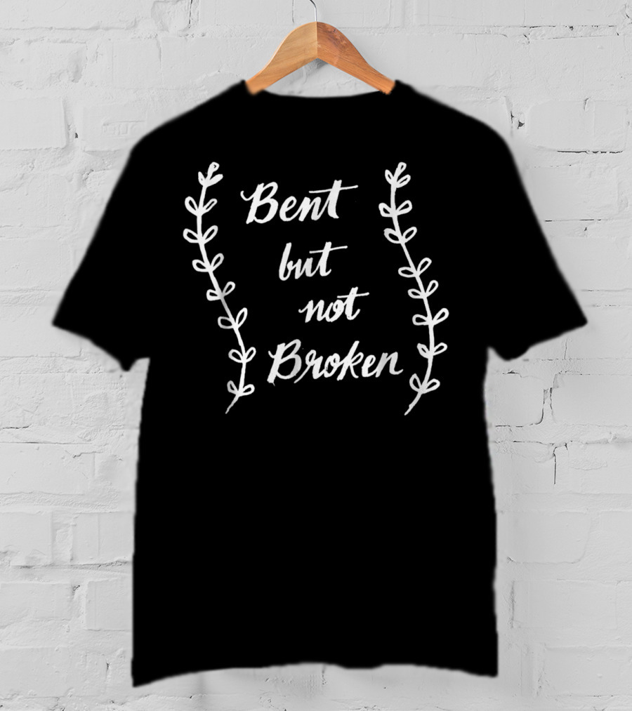 Bent But Not Broken Scoliosis Awareness Floral T-Shirt