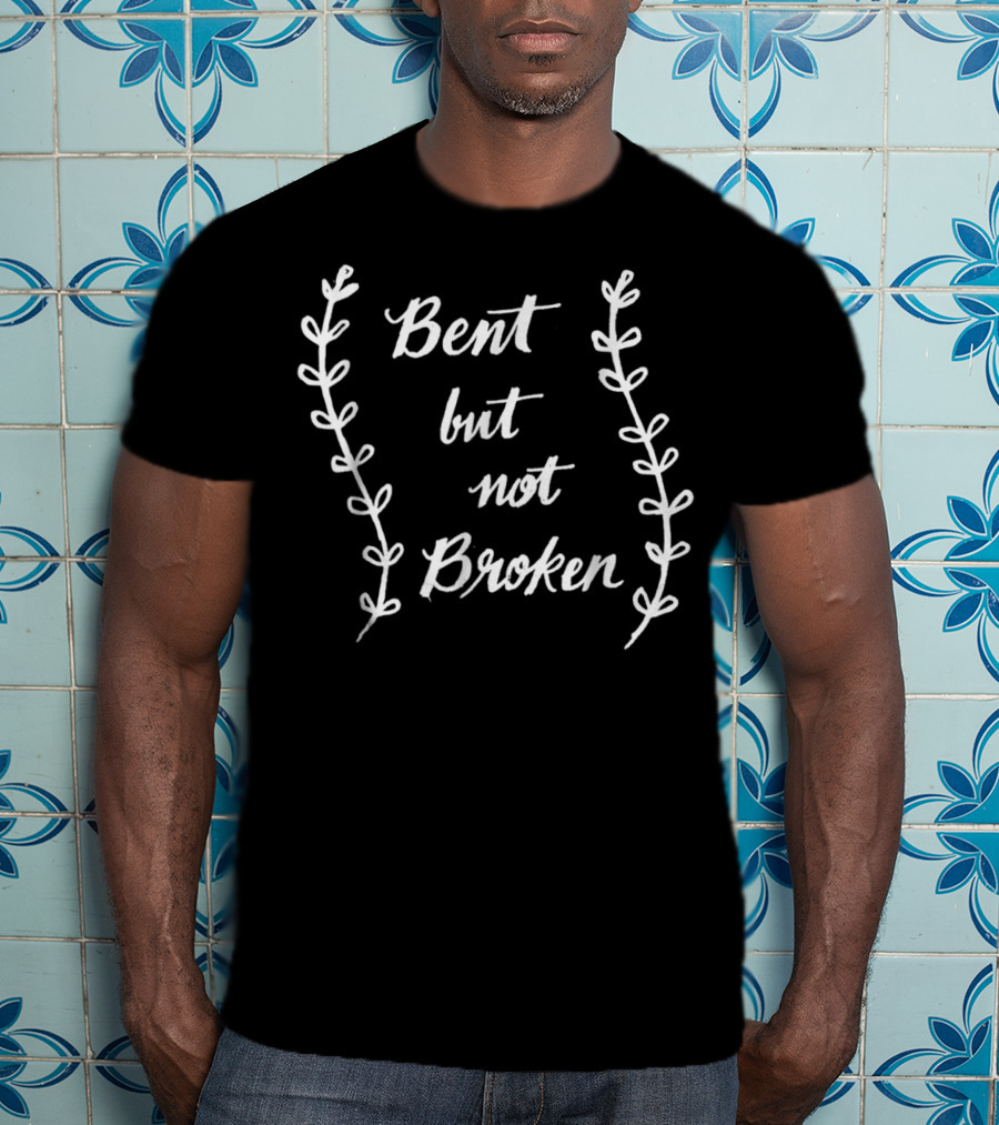 Bent But Not Broken Scoliosis Awareness Floral T-Shirt