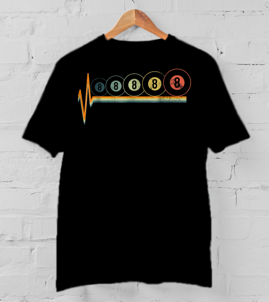 Eight Ball Heartbeat Billiards T-Shirt