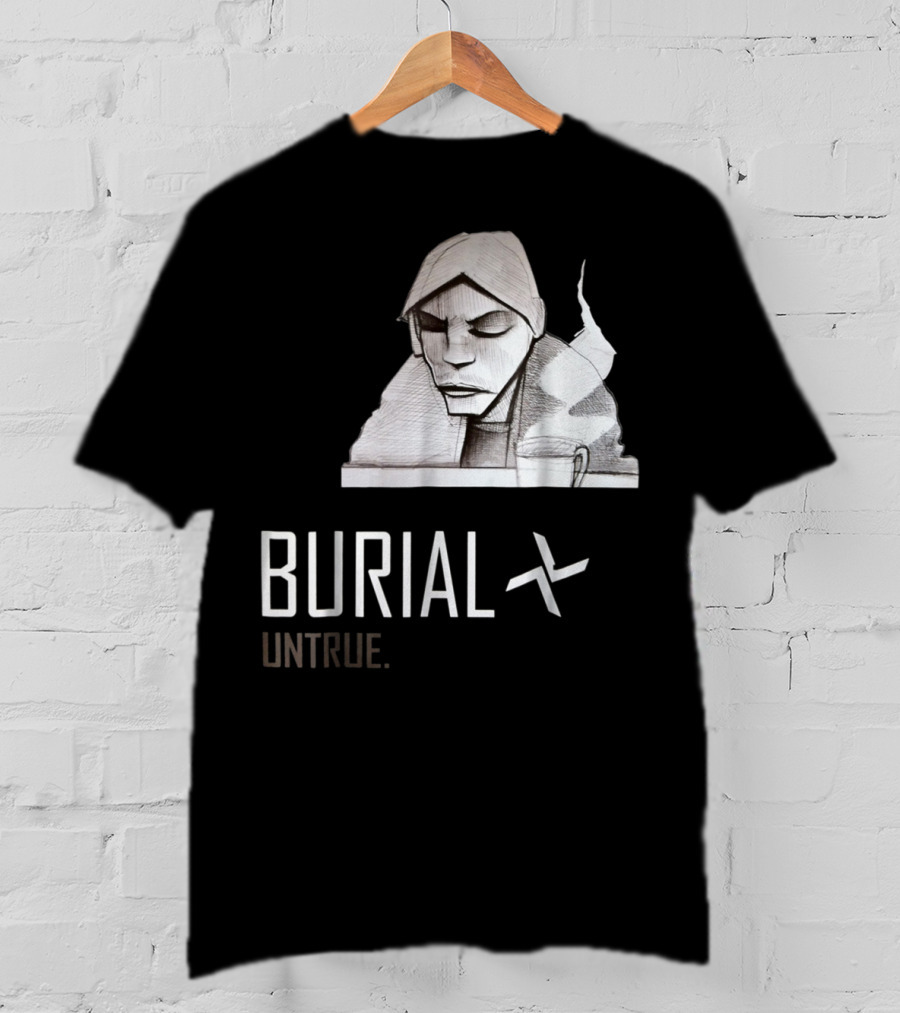 Burial Untrue Monochrome Hoodie Smoking Character T-Shirt