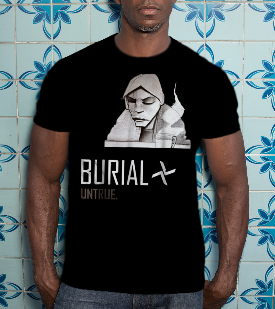 Burial Untrue Monochrome Hoodie Smoking Character T-Shirt
