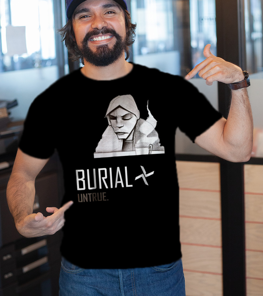 Burial Untrue Monochrome Hoodie Smoking Character T-Shirt