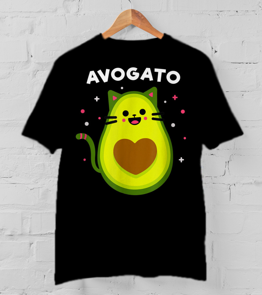 Avogato Cat Avocado Lover Cute Cat Avogato T-Shirt