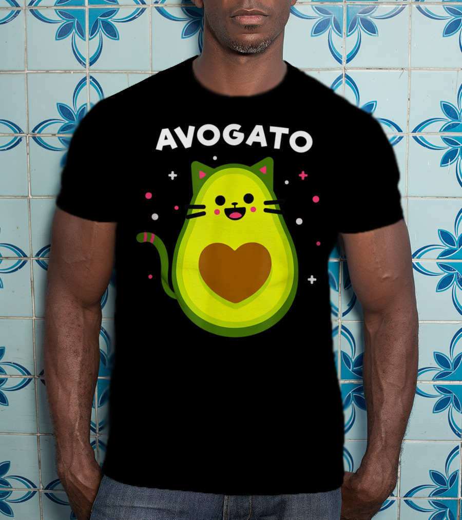 Avogato Cat Avocado Lover Cute Cat Avogato T-Shirt