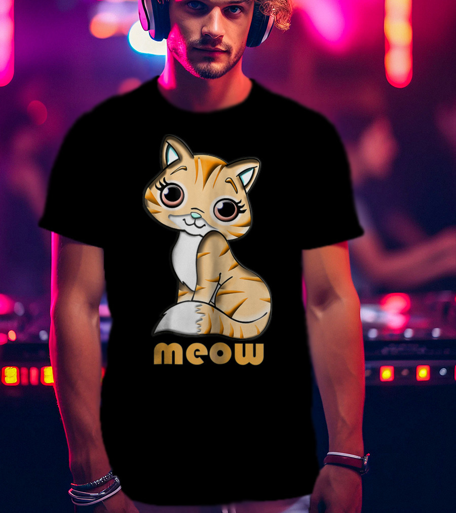 Meow Cutie Cat Adorable Feline T-Shirt