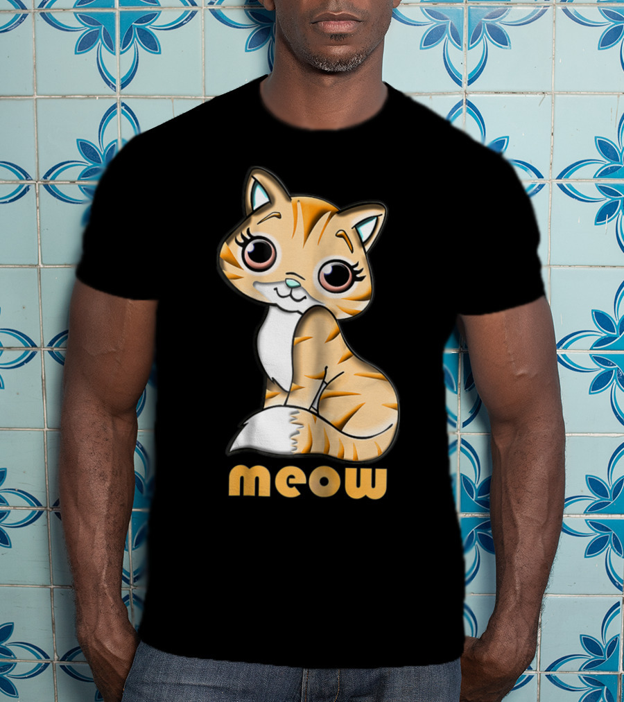 Meow Cutie Cat Adorable Feline T-Shirt