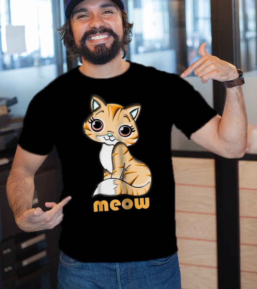 Meow Cutie Cat Adorable Feline T-Shirt