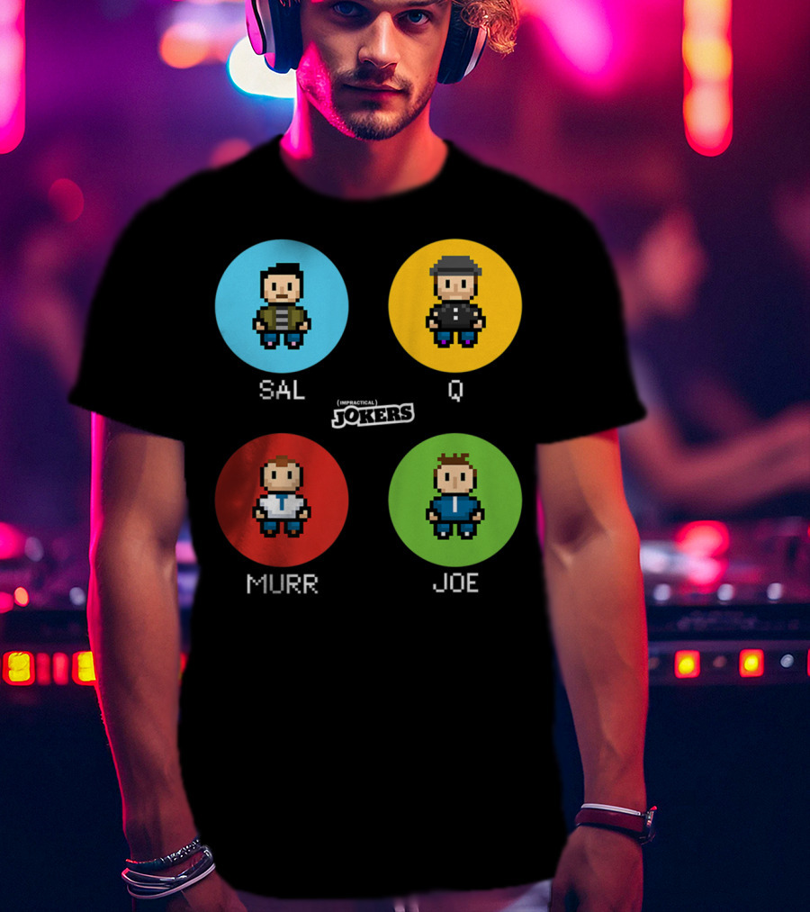 Sal Q Murr Joe Impractical Jokers Pixel T-Shirt